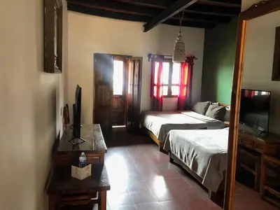Cama o camas de una habitación en Casona Colonial de la Misión
