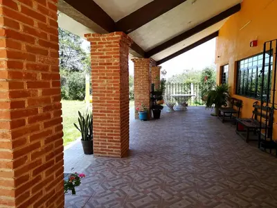 Jardín al aire libre en Casa de campo en Teziutlán, Puebla.