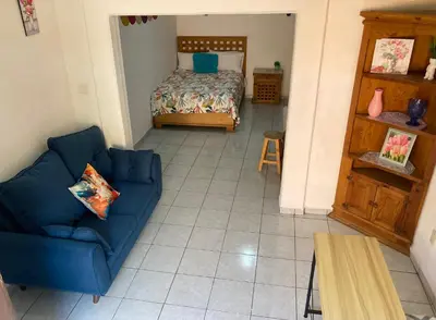 Zona de estar de Cómoda y amplia Habitación en Jalatlaco