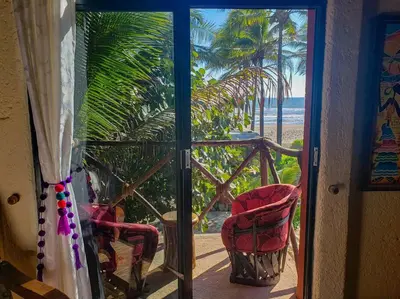 Un balcón o terraza de Casa de Playa Barra Vieja Acapulco