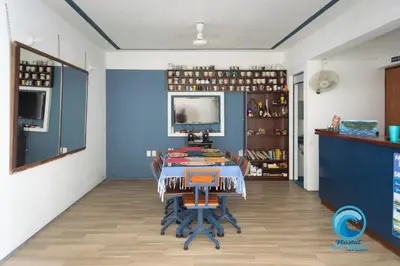 Plano de Hostal Azul y Blanco