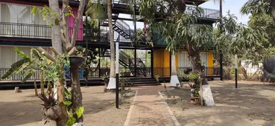 Jardín al aire libre en Hospedaje Vida