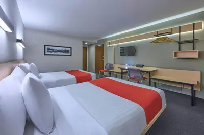 Cama o camas de una habitación en City Express by Marriott Ciudad de México Plaza Central