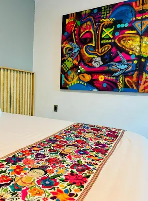 Cama o camas de una habitación en Departamento Mosso