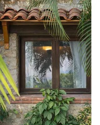 Jardín al aire libre en La Casa del Guamúchil