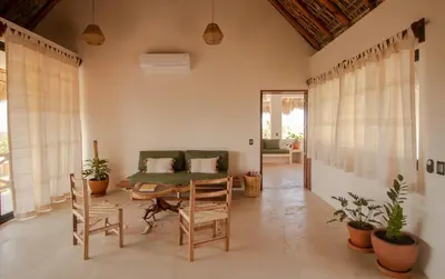 Zona de estar de CASA RAFFAELLA Modern apartments with AC Pool Starlink