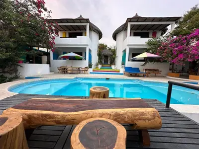 Piscina en o cerca de Beachfront Paradise Boutique Hotel - Alebrijes Jacuzzi Villa