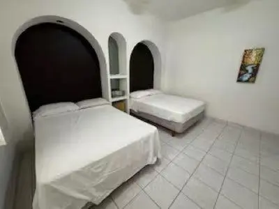 Cama o camas de una habitación en Departamento con vista espectacular Anahuac