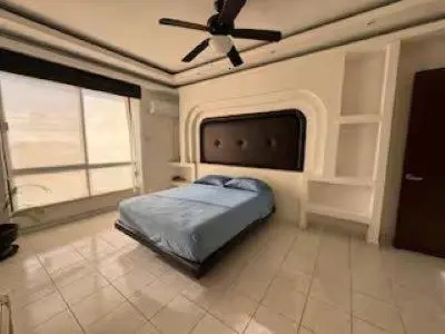Cama o camas de una habitación en Departamento con vista espectacular Anahuac
