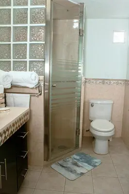 Un baño de Departamento céntrico, amplio y nuevo cerca del Aeropuerto y GNP-Foro sol