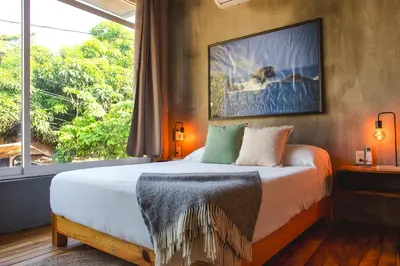 Cama o camas de una habitación en Casa Wil, La punta de Zicatela with wifi starlink