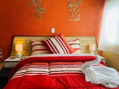 Cama o camas de una habitación en Hotel Los Diamantes Orizaba