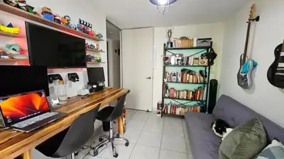 Una televisión o centro de entretenimiento en Depa privado cerca del Foro Sol y Aeropuerto CDMX
