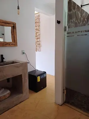 Una cocina o zona de cocina en Cabañas Mizontle