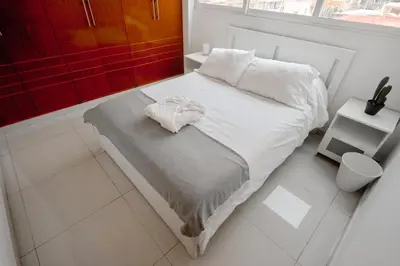 Cama o camas de una habitación en Amazing apartment close to Foro Sol Colonia Roma Airport and Downtown