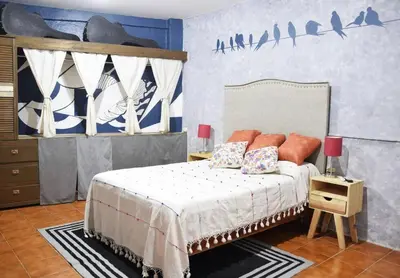 Cama o camas de una habitación en Espacioso moderno y bien ubicado