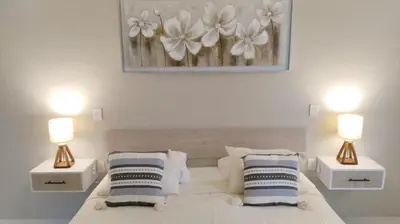 Cama o camas de una habitación en Habitación Exclusiva King Size con Alberca Climatizada