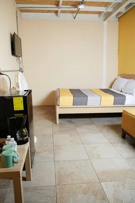 Cama o camas de una habitación en Kali Oaxaca Hostel