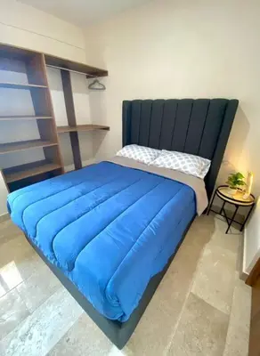 Cama o camas de una habitación en Dept Nuevo 4pers- Alberca- 3 cdr Playa