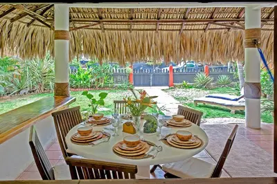Jardín al aire libre en Casa Marco