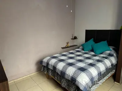 Cama o camas de una habitación en Departamento en Fraccionamiento