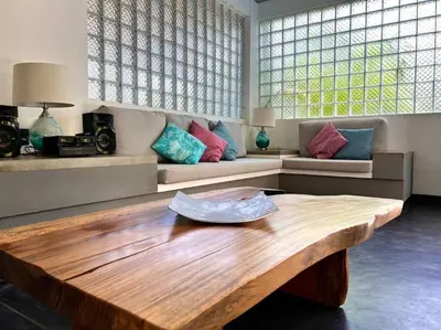 Zona de estar de Casa Tsuki Moderna y Elegante en Punta Zicatela