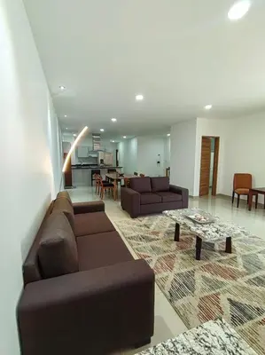 Zona de estar de Departamento Parque Finsa, nuevo con cancha de Padel cerca de Volkswagen
