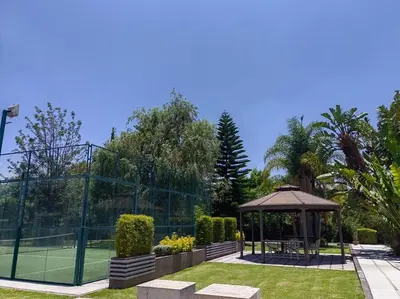 Jardín al aire libre en Departamento Parque Finsa, nuevo con cancha de Padel cerca de Volkswagen
