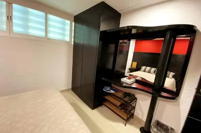 Cama o camas de una habitación en Departamento Acapulco Diamante, torre Azteca Princess