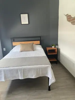 Cama o camas de una habitación en Condominio cerca salida norte Lomas de Cocoyoc