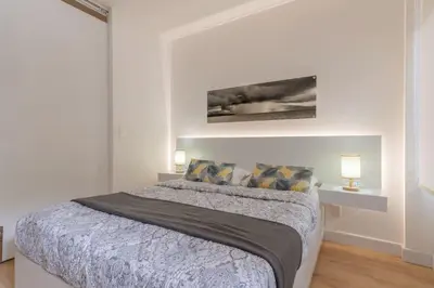 Cama o camas de una habitación en Stylish Quiet Studio, Smart TV, Six Flags 1k