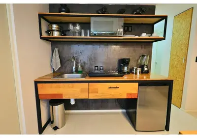 Una cocina o zona de cocina en Tulipán Azul Depa Renovado 2 Recámaras