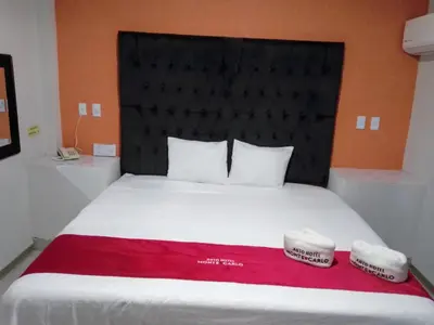 Cama o camas de una habitación en AUTO HOTEl MONTE CARLO