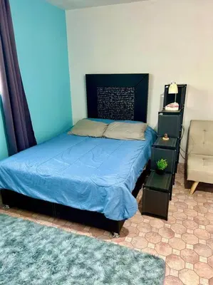 Cama o camas de una habitación en Bonito y acogedor loft en zona céntrica de Puebla