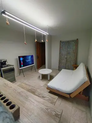 Una televisión o centro de entretenimiento en Mono 205
