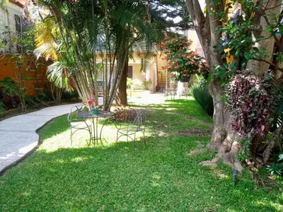 Jardín al aire libre en Casa Calnacazco