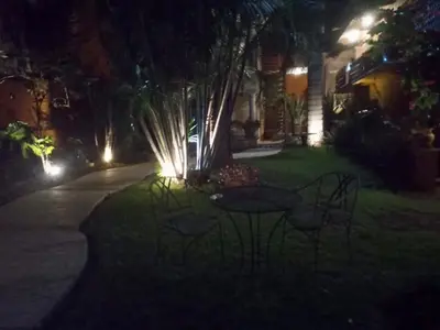 Jardín al aire libre en Casa Calnacazco