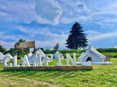 Jardín al aire libre en Glamping Vive Tlaxcala - Santuario de las luciérnagas