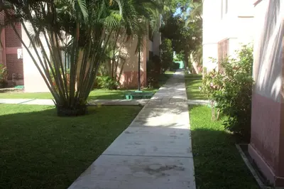 Jardín al aire libre en Departamento bonito en Huatulco