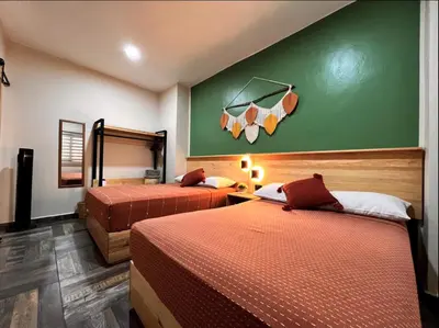 Cama o camas de una habitación en Acogedor departamento a 10 min del centro Oaxaca de Juarez