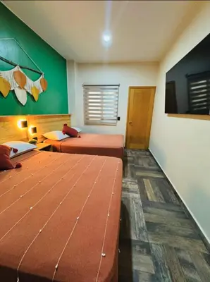 Cama o camas de una habitación en Acogedor departamento a 10 min del centro Oaxaca de Juarez