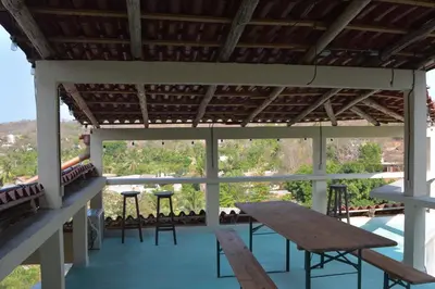 Un balcón o terraza de Hotel Cristal Mazunte