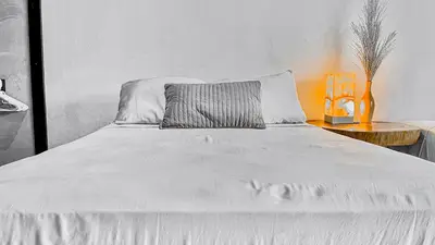 Cama o camas de una habitación en Villa a 5 min a playa Zicatela con Alberca,Terraza y Starlink