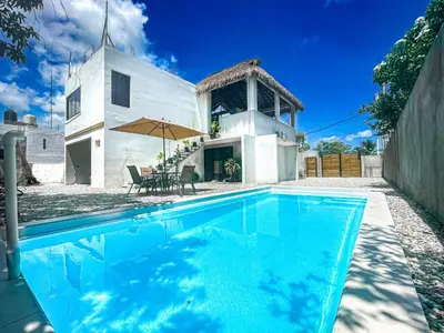 Piscina en o cerca de Villa a 5 min a playa Zicatela con Alberca,Terraza y Starlink