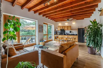 Zona de estar de Casa Aluna - Oasis in Mountain - Premium 3 bedroom Villa in Tepoztlán with WiFi