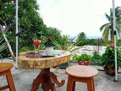 Jardín al aire libre en Esperanza Casa de Huéspedes