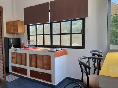 Una cocina o zona de cocina en Villa Ébano