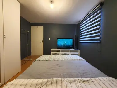 Cama o camas de una habitación en Aeropuerto CDMX, autódromo, Estadio GNP, 