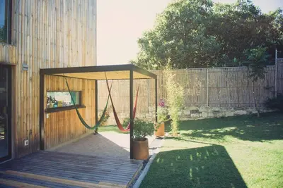 Jardín al aire libre en Modern architecture with great view