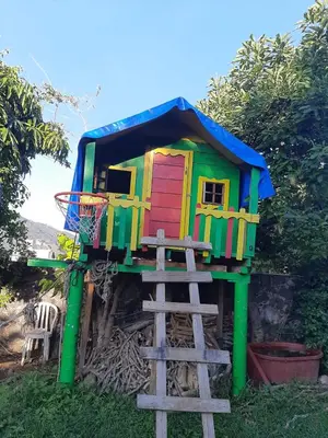 Plano de Casita con vista a las montañas
